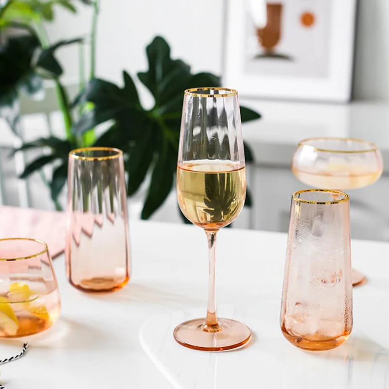 Креативный бокал для шампанского в скандинавском стиле вина чая отеля tazza vetro 230 460