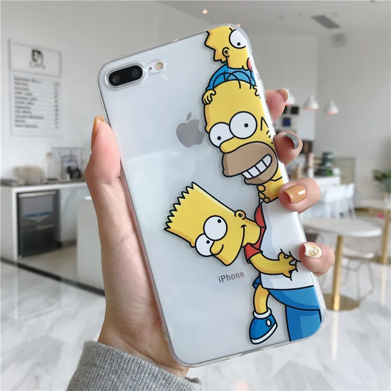 

Clear Cartoons Bart Comics soft case for iphone 12 MINI 11 pro x xs max xr 8 7 6 6s plus SE silicone phone cover coque fundas