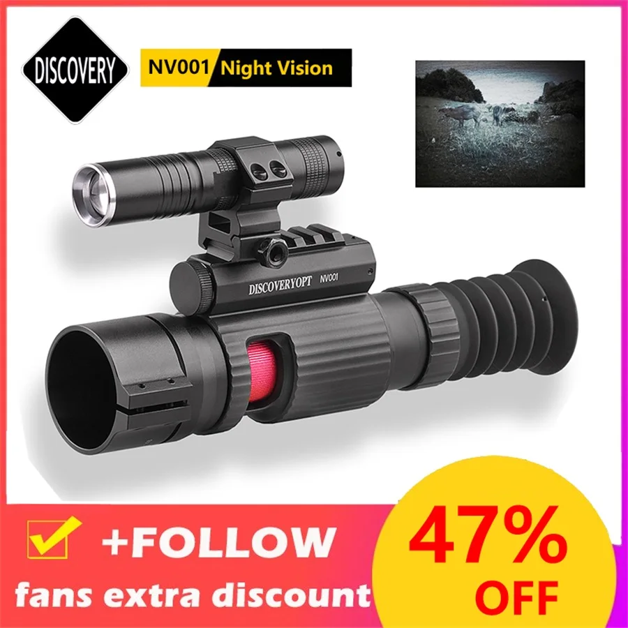 

Discovery Night Vision Hunting Scope 1080p HD Digital Infrared Scope infrared laser Optical Sight Shockproof
