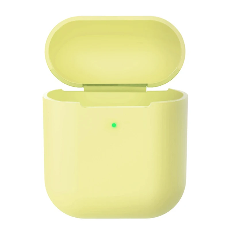 Чехол для наушников для Apple Airpods 2 из мягкого силикона и ТПУ, беспроводной Чехол для наушников с Bluetooth, ультратонкий противоударный защитный чехол для наушников - Цвет: Yellow