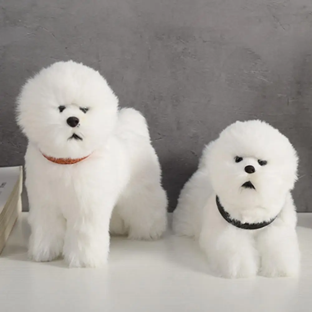 

Bichon Frise Puppy Stuffed Maltese Dog Plush Toy Cute Simulation Pets Fluffy Baby Dolls Birthday Gifts for Children Dropshipping