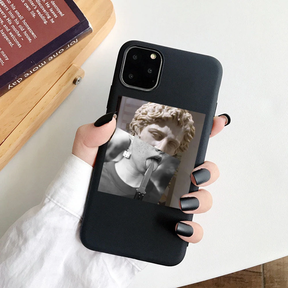 07 Давид Мона Лиза для iphone 11 11Pro Max 5S SE чехол для телефона для iphone XS Max XR X 6S 6 7 8 Plus мягкие ТПУ чехлы накладки оболочка - Цвет: 07