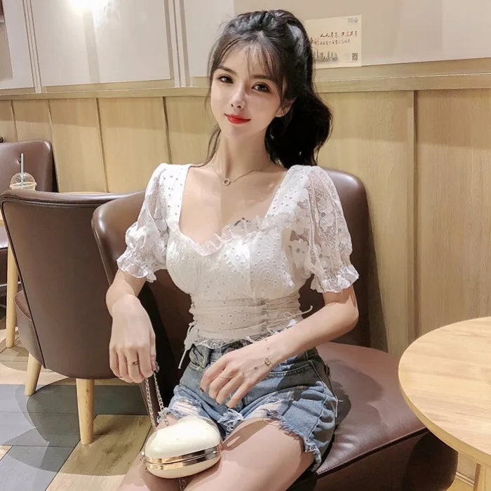 Женские топы с низким вырезом сексуальные блузки Новый Дизайнерский Модный