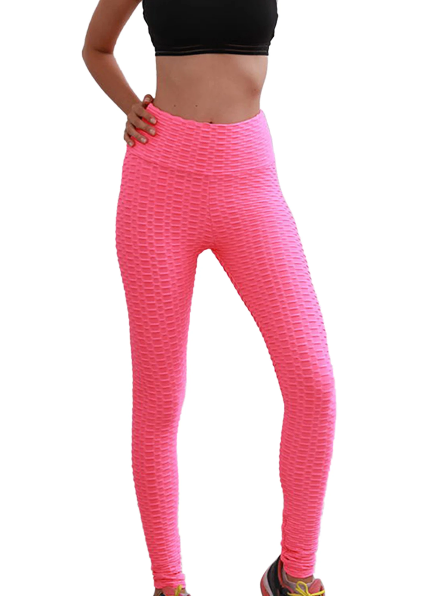 

Women Yoga Pants High Waist Solid Color Fitness Leggings Sports Running Pants for Ladies