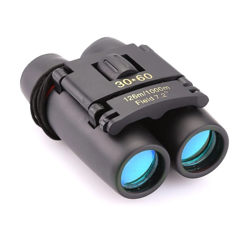 

30x60 Folding Compact Zoom Binoculars Low Light Night Outdoor Telescope High Definition 1000M Long Range Binoculars