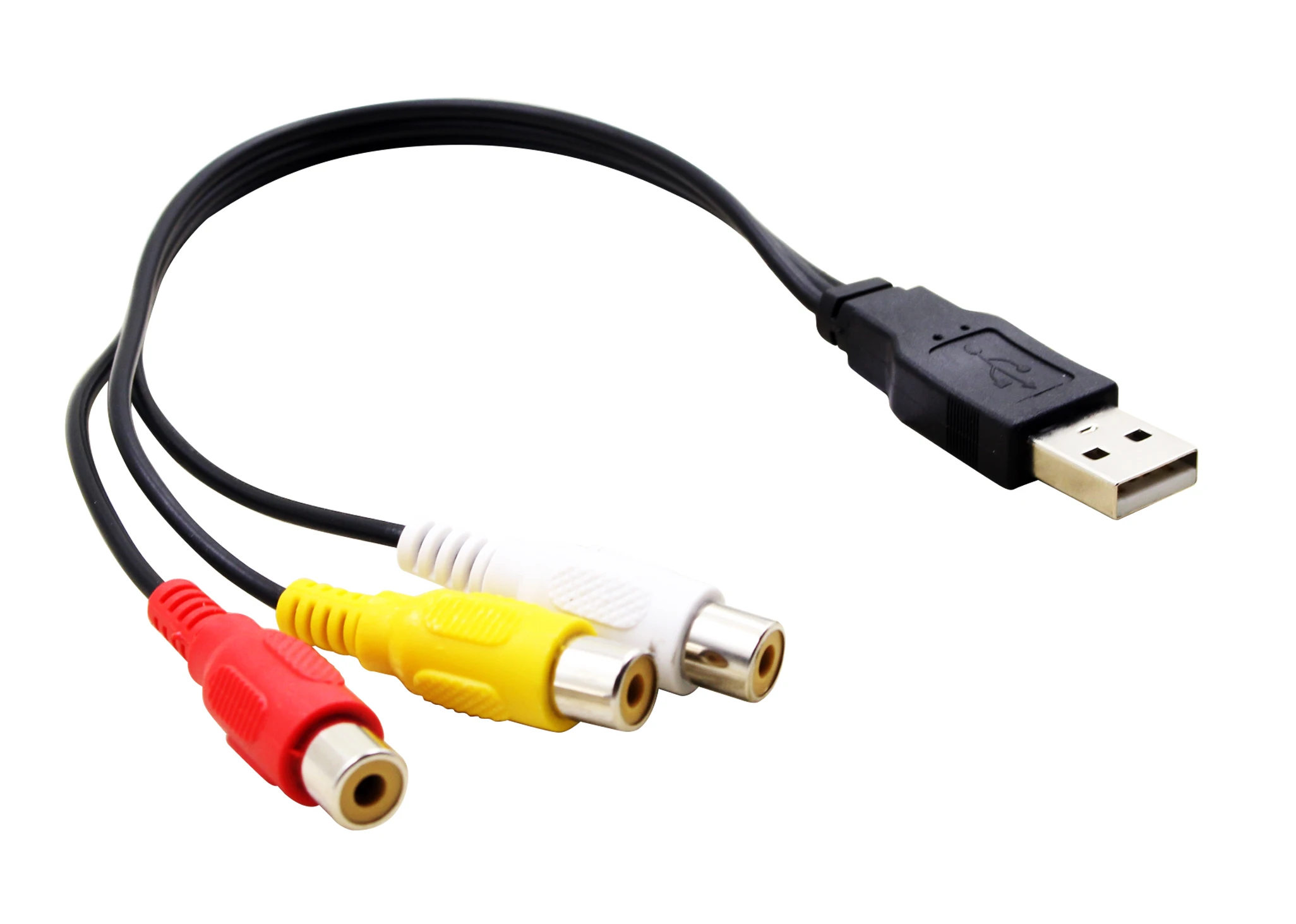 Кабель преобразователь с USB штекера на 3 RCA 3rca RGB Разъем для HD TV c35|Кабели