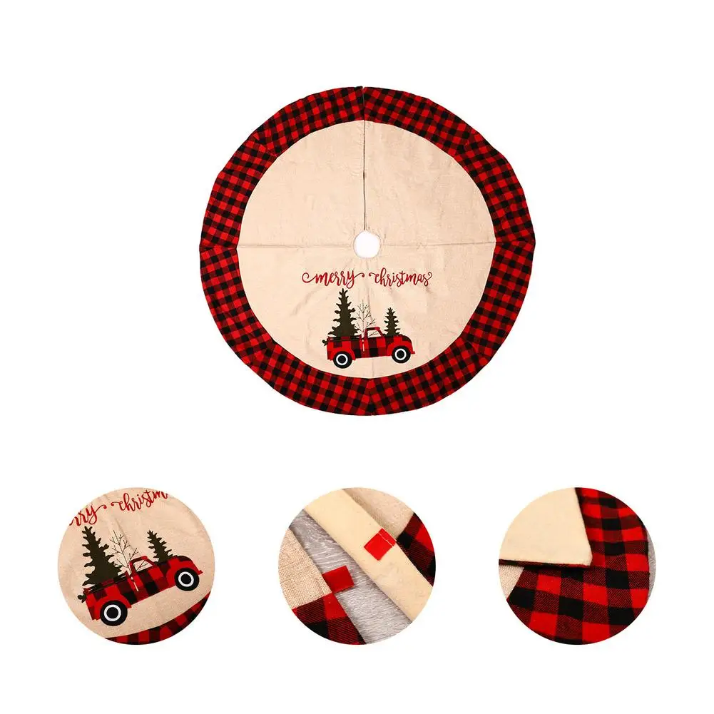 Юбка в черно красную клетку для фермы юбка елки рождественской реквизит