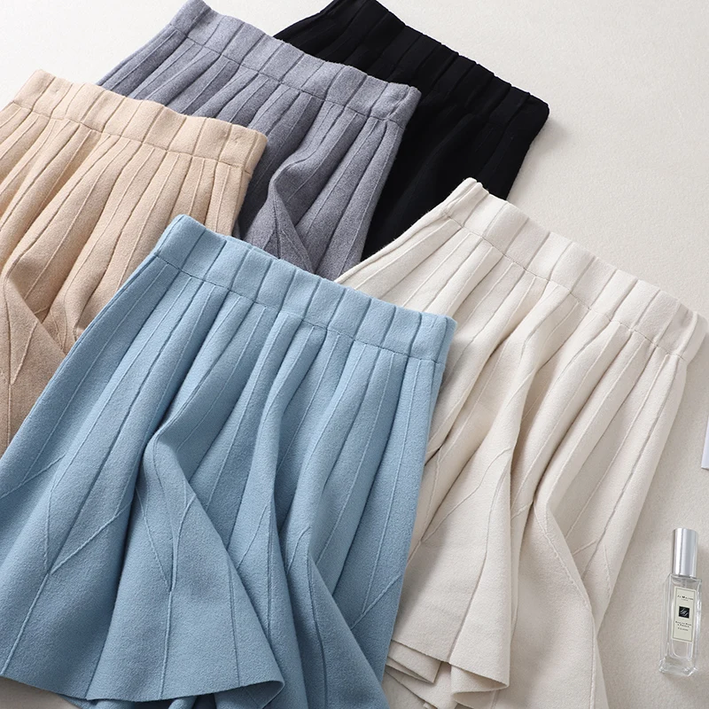 Женская трикотажная Мини-юбка с поясом на резинке | одежда