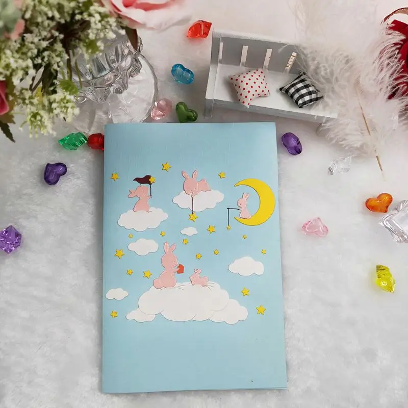 

Good Night Rabbit Metal Cutting Dies Stencil DIY Scrapbooking Album Stamp Card