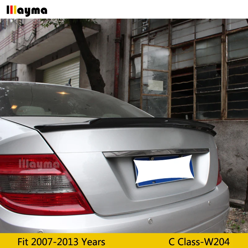 C74 Стиль углеродного волокна задний спойлер на багажник для Benz C Class W204 C180 C200 C220 C250 4