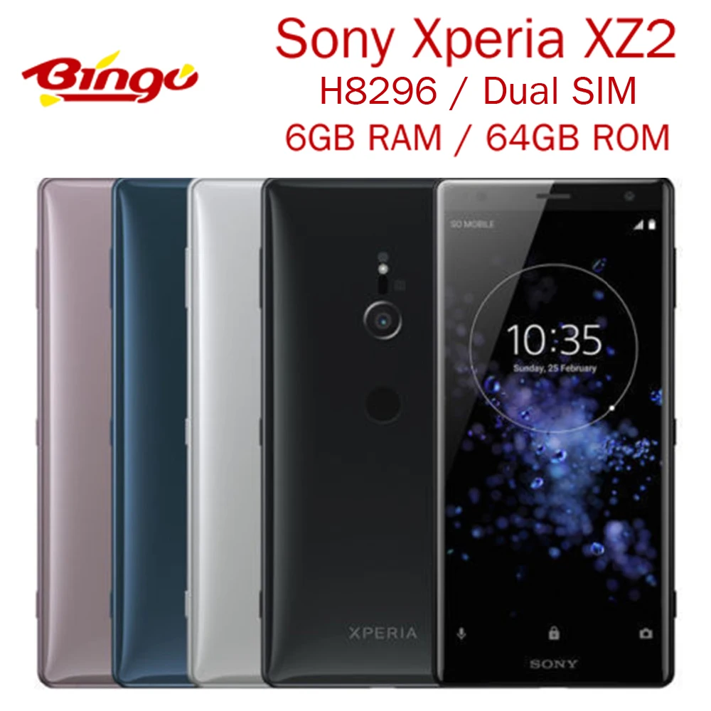 Оригинальный мобильный телефон Sony Xperia XZ2 H8296 разблокированный 4G две SIM карты Android 5