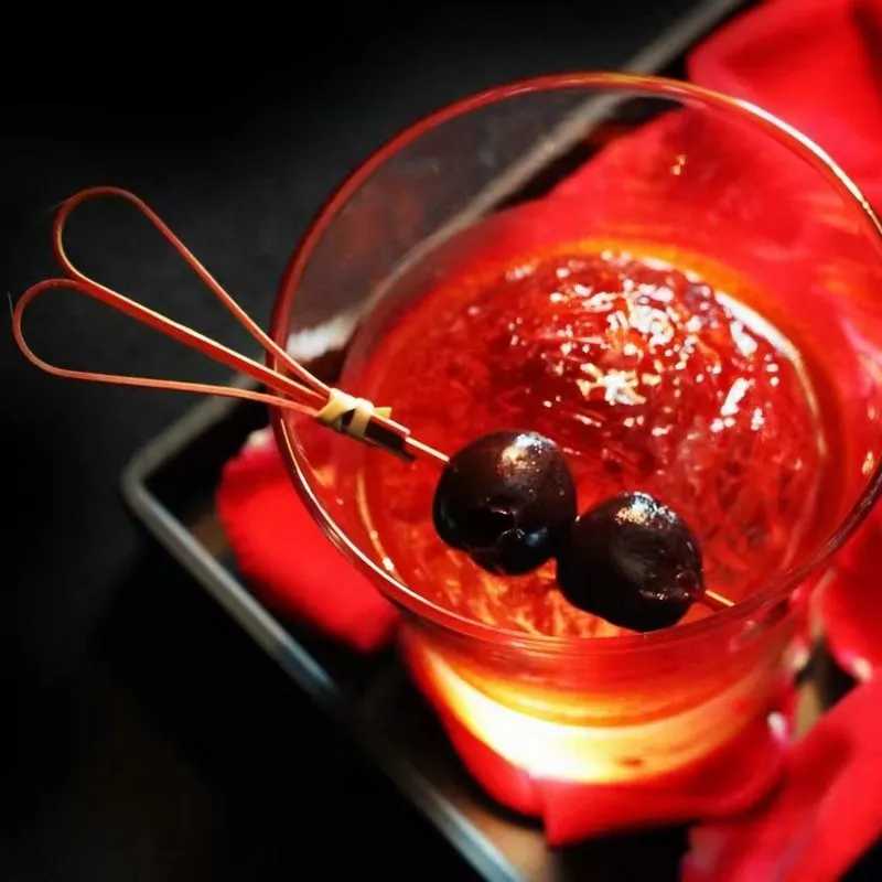 100 шт. чистый натуральный бамбуковый бар вечерние коктейльные бокалы для мартини