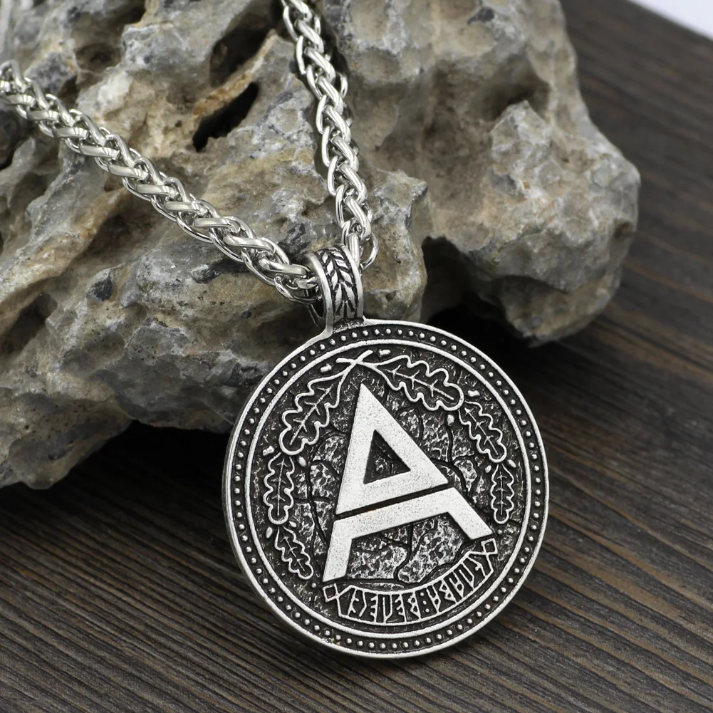 Мужской амулет языческий солнечное ожерелье с кулоном двойным Боком подарочной