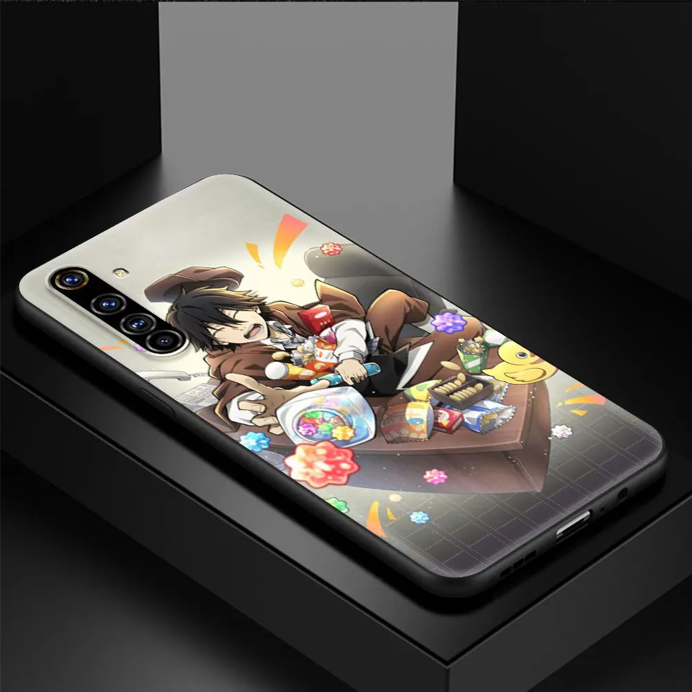 anime bungou stray dogs dazai osamu shockproof case for realme c3 8 pro bag fundas soft black cover for realme 6 7 pro c21 shell free global shipping