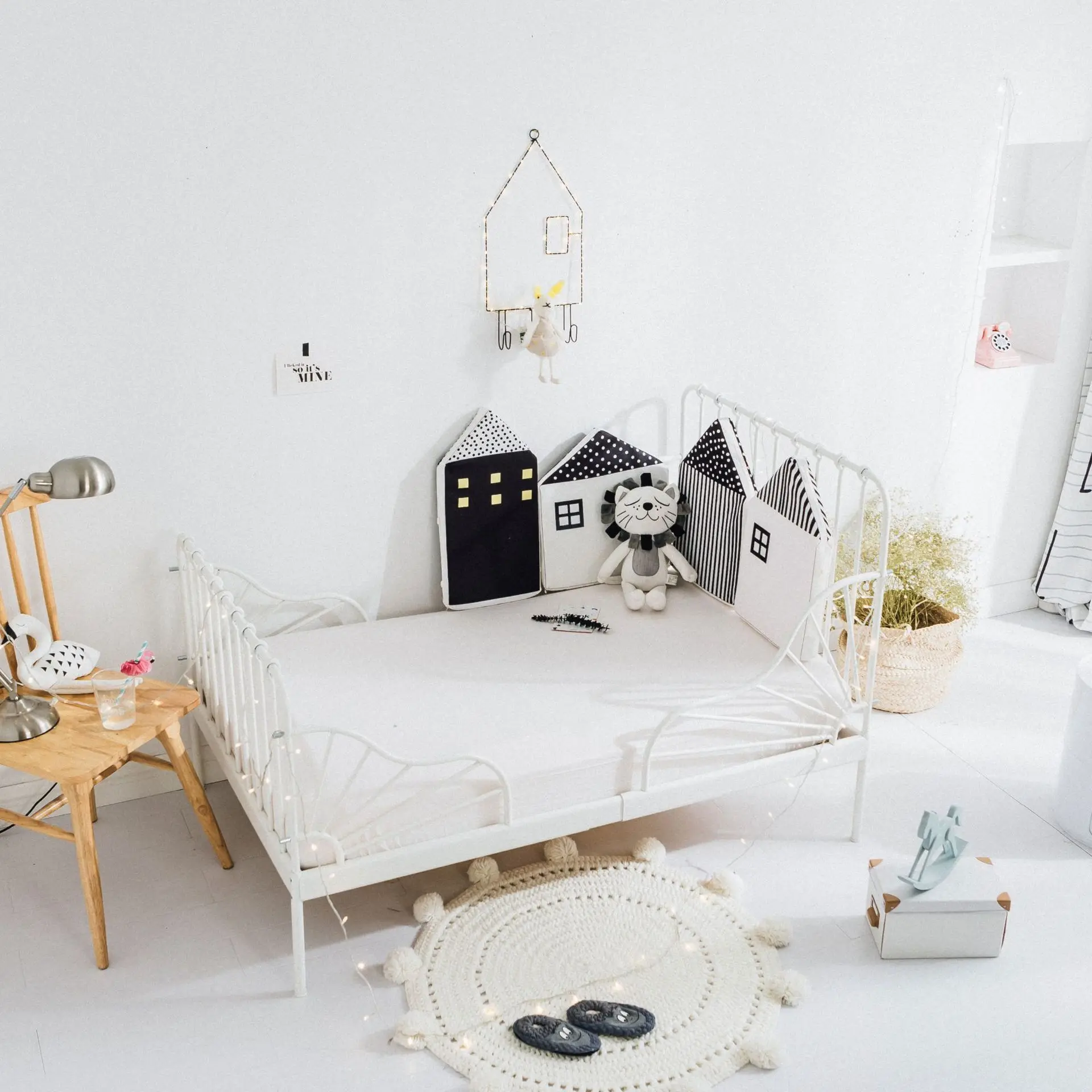 4 шт. детская кровать бампер мультяшный дом форма оборки защита для новорожденных