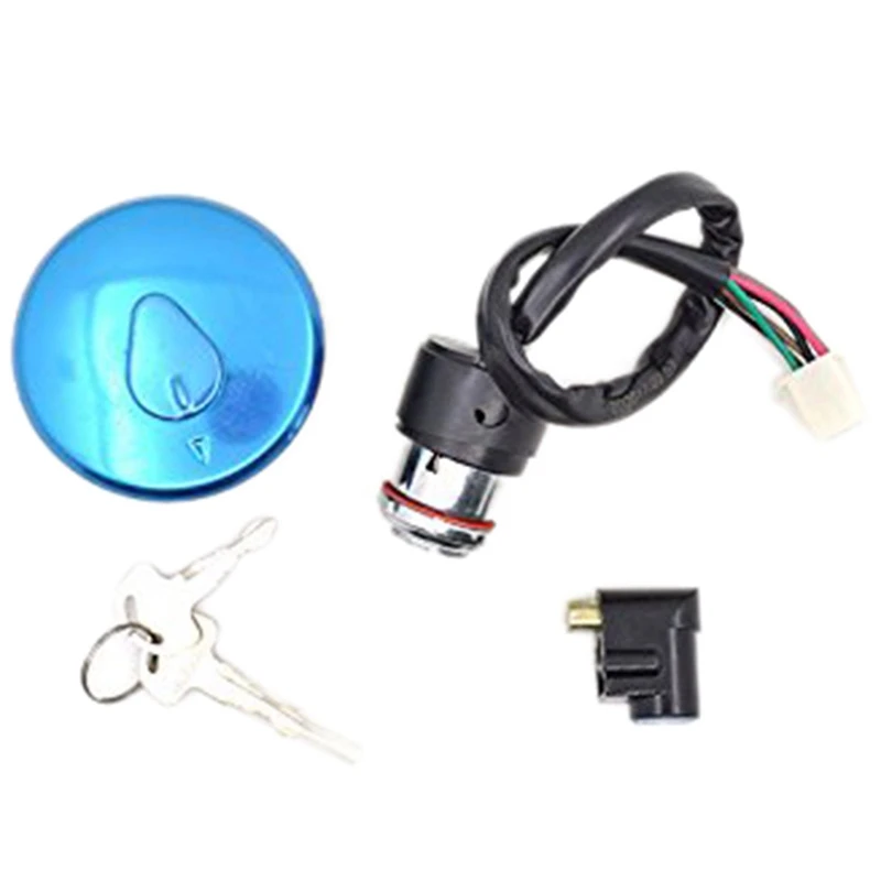 

Motorcycle Ignition Switch Lock+Fuel Gas Tank Cap Cover 2 Keys Lock Set for Haojue Suzuki Gn125 Gn 125 125Cc Spare Parts
