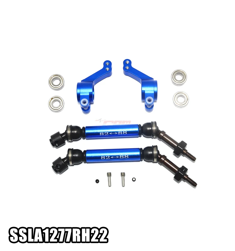 GPM TRAXXAS SLASH 6 мм bold 45 # стальная головка + металлический задний CVD рулевой стакан с
