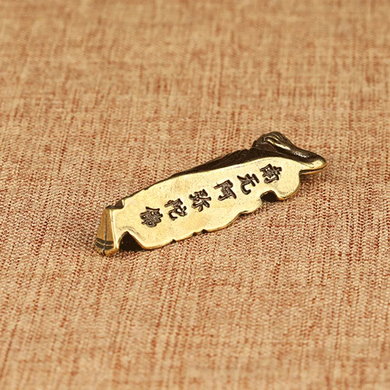 Чистая латунь мини спящий Будда фэн шуй брелок Подвески безделушка винтажный