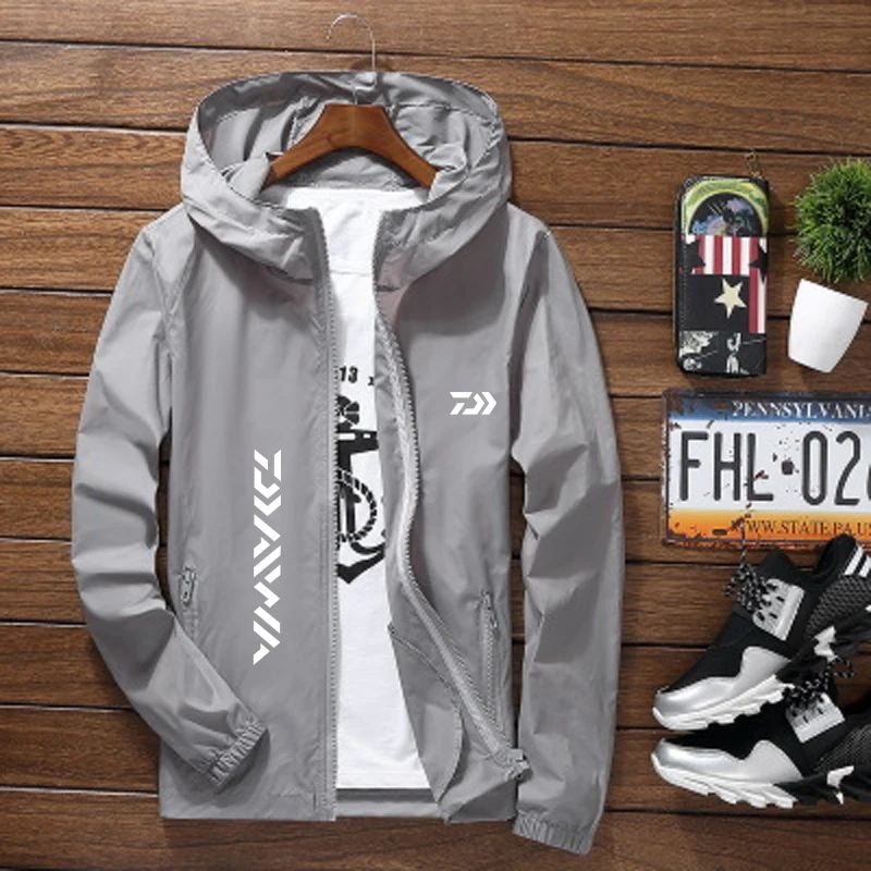 daiwa jacket men fishing shirt solid thin uv protection clothes fishing clothing summer breathable quick dry soft shell outdoor free global shipping