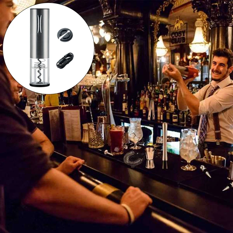

Automatic Bottle Opener ,Easy Clean Electric Wine Bottle Opener, USB Charging for Kitchen Bar Party Wine