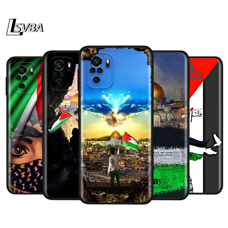 

Palestine Arab For Xiaomi Redmi Note 10S 10 9 9S 9T 8T 8 7 6 5 Pro Max 5A 4X 4 5G Soft Silicone Black Phone Case
