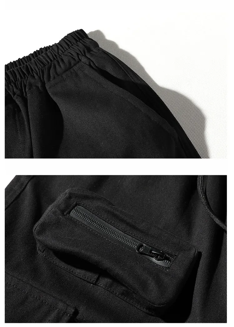 Хип-хоп Джоггеры мужские корейский стиль уличная одежда techwear брюки мужские modis повседневные брюки карго модные Сращенные черные брюки kpop