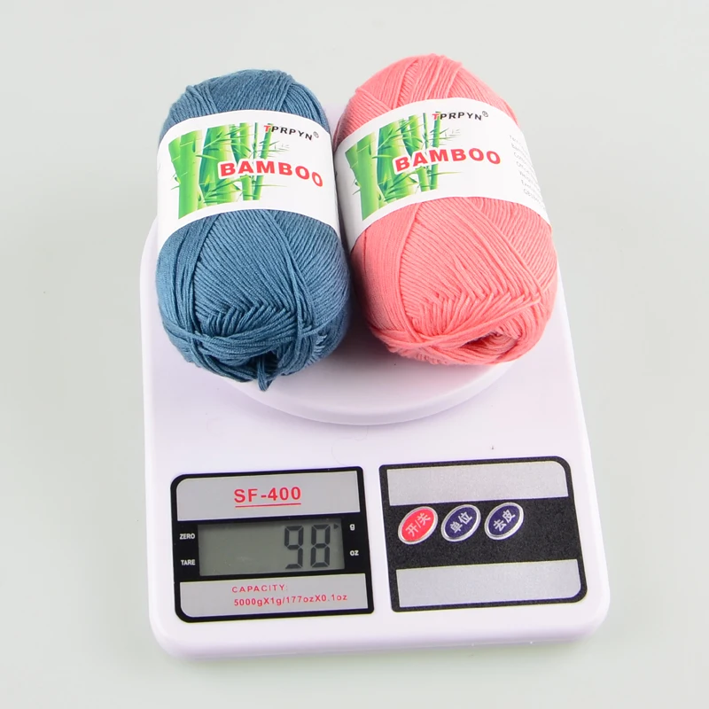 TPRPYN 1 шт. = 50 г пряжа для вязания крючком из бамбука и хлопка ручная вязка шерстяных