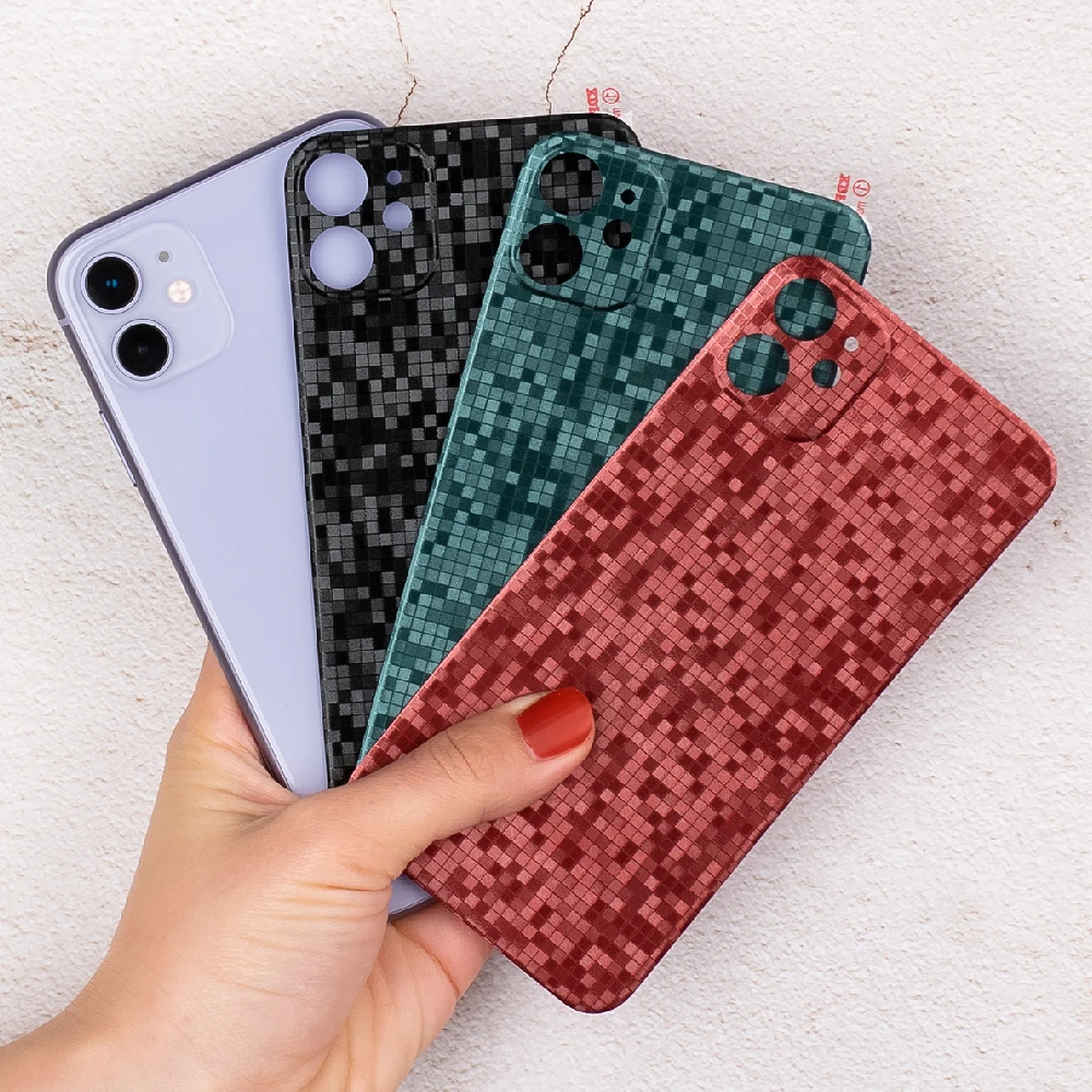 Цветная 3D мягкая задняя пленка для iPhone 11 Pro Max защита экрана с косым квадратным