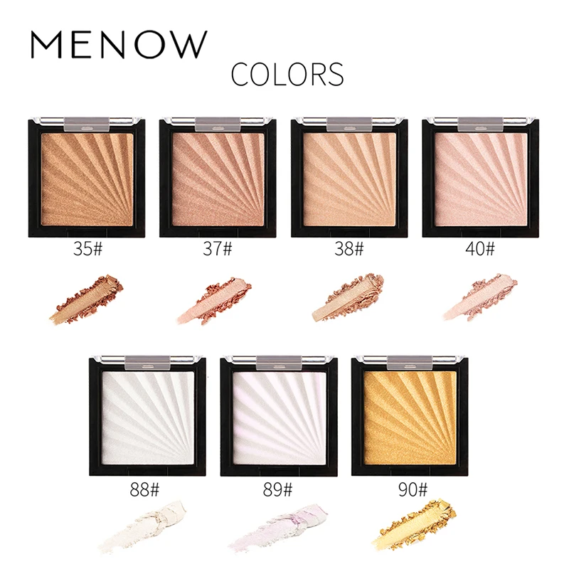 MENOW лицо хайлайтер бронзер пудра Макияж палитра 7 цветов Алмазные тени для носа