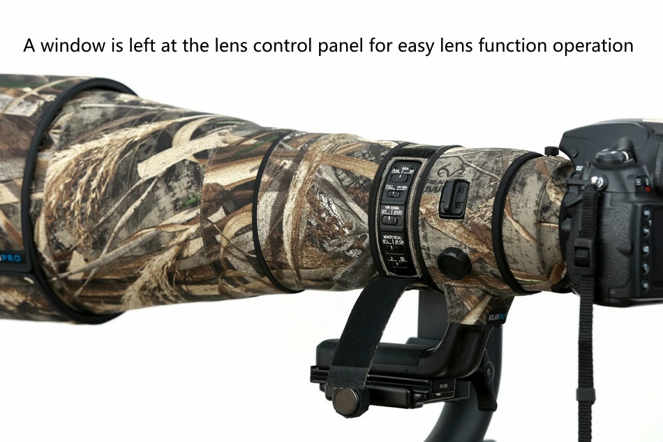 Камуфляжный чехол для объектива ROLANPRO камуфляжный от дождя Nikon AF-S 400 мм F/2.8E FL ED VR |