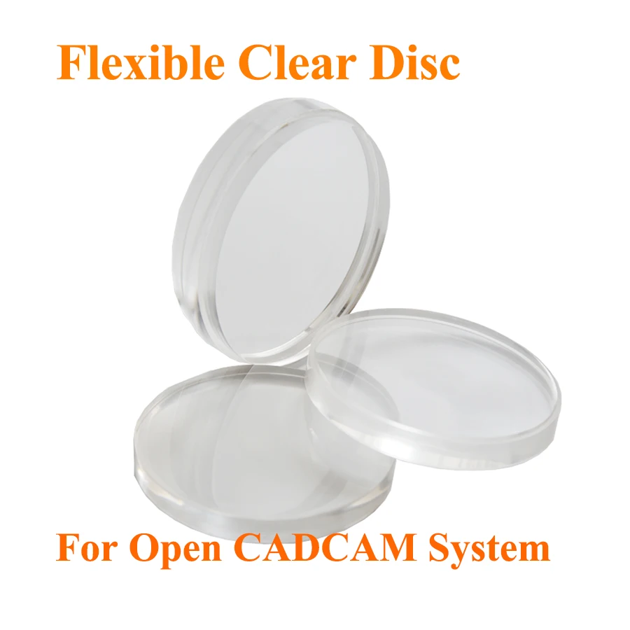 

3 Pieces Partial Framework Transparent Flexible Resin / Clear Flexible Disc