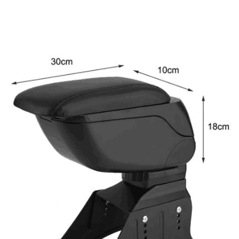 Универсальный черный кожаный подлокотник для хранения передняя центральная
