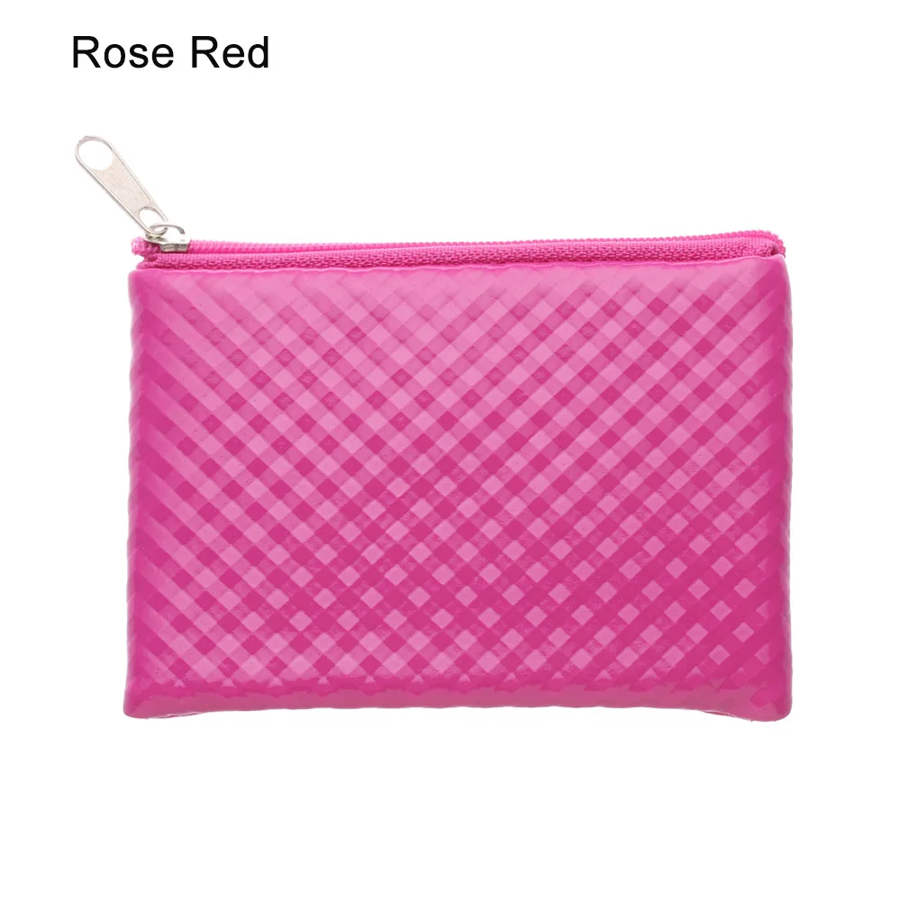 rose red Женские мини портативные сумки с принтом Совы/единорога/фламинго, модный кошелек для монет, держатель для карт, кошелек, чехол для ключей, сумка для макияжа с героями мультфильмов - Цвет: rose red