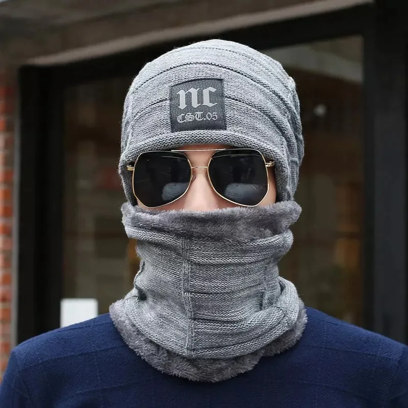 Зимняя шапка очень толстая для мужчин и женщин зимний свитер вязаная теплая