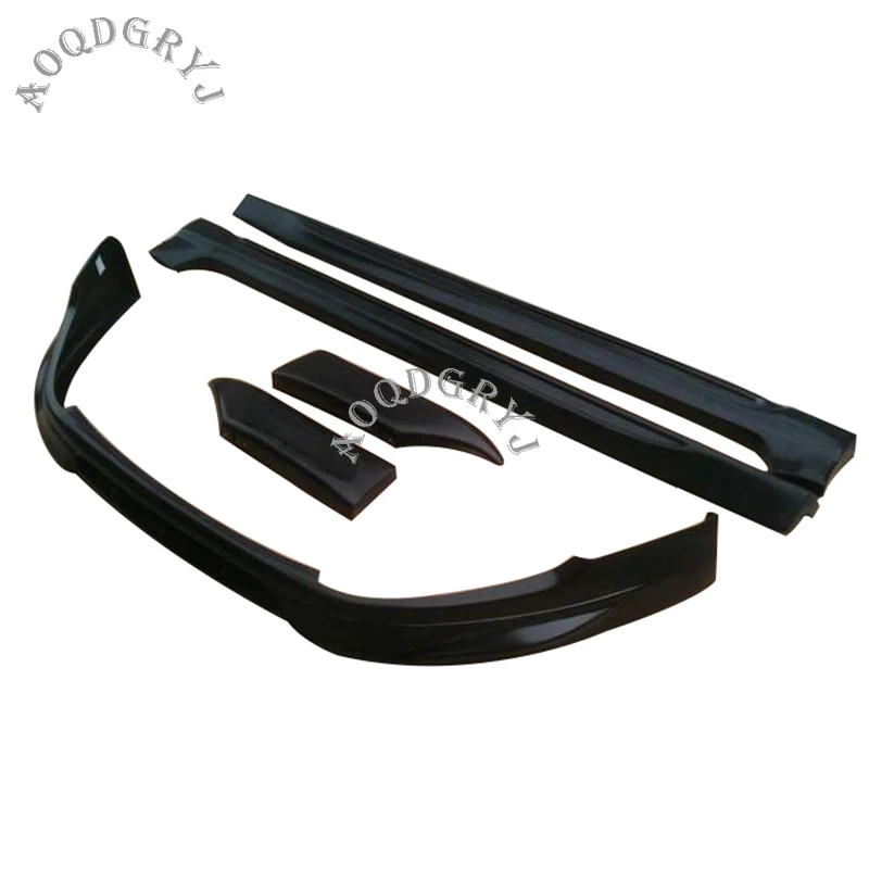 Неокрашенный матовый черный Передний губа+ задний бампер сплиттер Canard спойлер защитный комплект отделка и боковые юбки для Kia optima K5 2011-2013