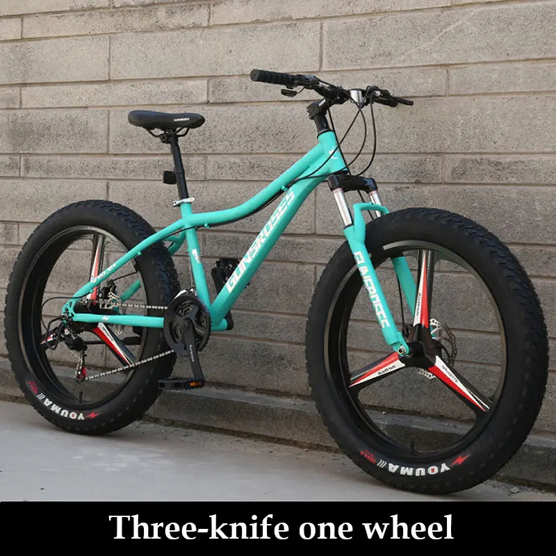 Billig 7/21/24/27 Geschwindigkeit 4,0 Fett Berg Fahrrad 26 Zoll Mit Drei-messer Rad