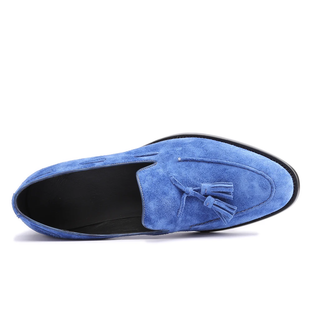 Мужские замшевые туфли роскошные Брендовые вечерние из натуральной кожи для