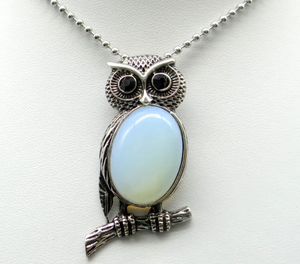 Подвеска из натуральной глины опал тигровый глаз Сова для изготовления