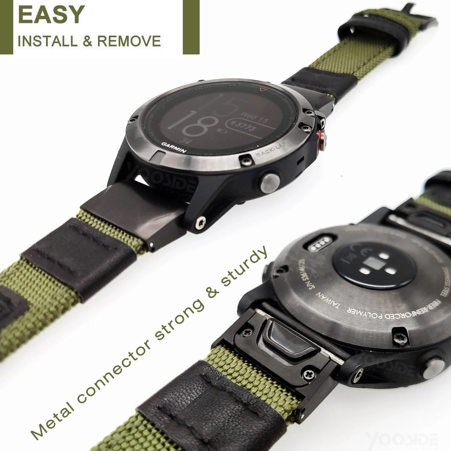 Fenix 6 Pro/Сапфировый Браслет QuickFit 22 мм NOTA прочный ремешок для часов Garmin Fenix 5X/Quatix 5/Forerunner 935/Instinct