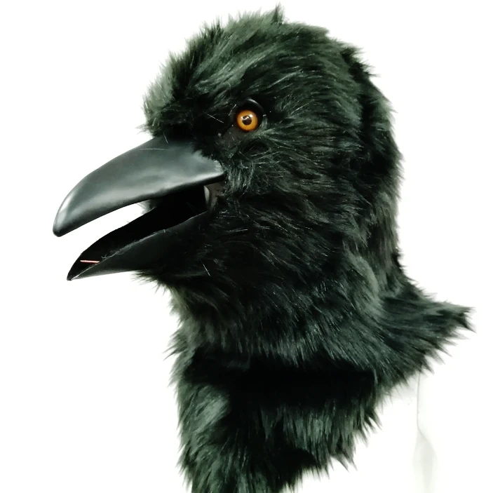 【HuiTai 】 Halloween Masquerade and Party Horrible Adult Full Face Crow Moving mouth Animal Mask Realistic Head | Дом и сад