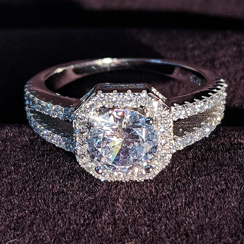 925 стерлингового серебра обручальные кольца Синий для женщин оптом безымянный