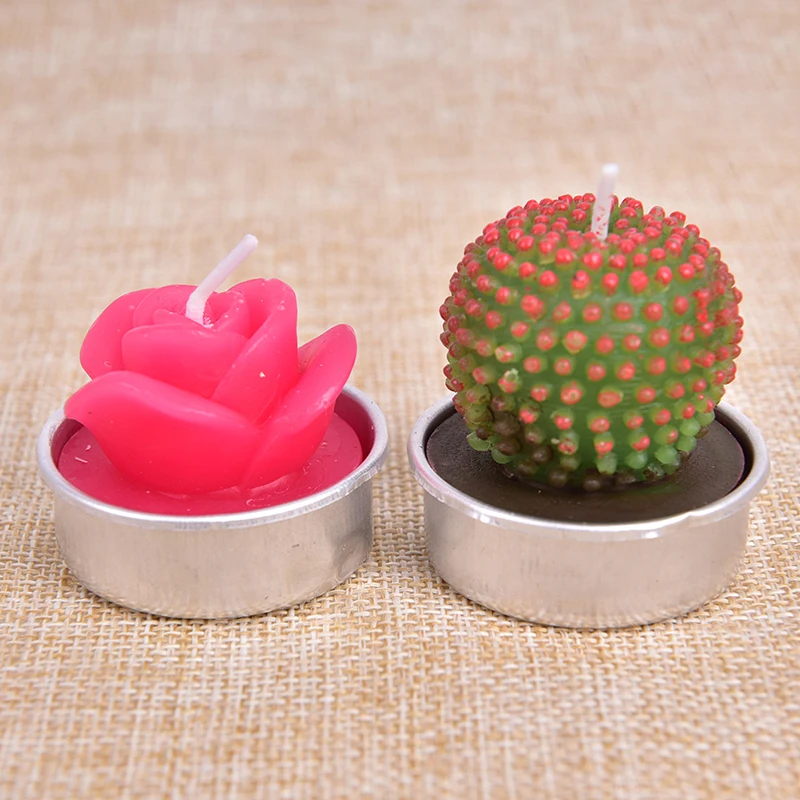 

Hot sale Creative 3D Cactus Candles Simulated Plants Smokeless Scented Candle Valentine Day Gift Party Home Decoration 1PC