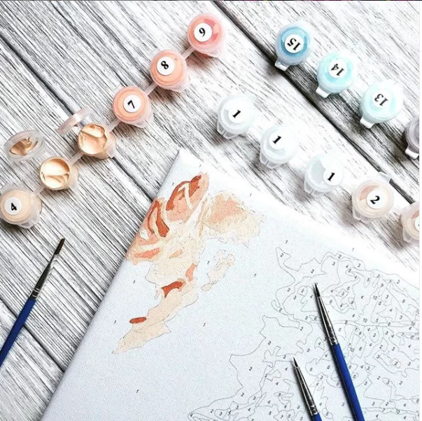 Набор для рисования по номерам RUOPOTY сделай сам рыболовная лодка абстрактная