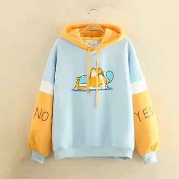Women Japanese Akita Cute Dog Embroidery Hoodies Kawaii Sweatshirts Women Girls Pullovers Sweet Teens Tops Pullover Clothes 1