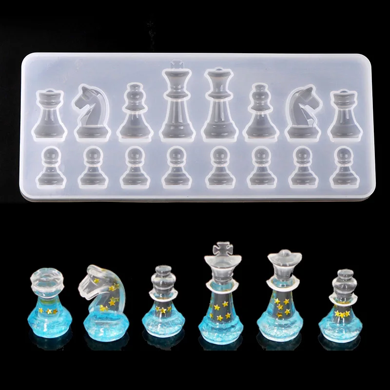 

Silicone Mold For Resin International Chess Shape Silicone uv Resin DIY Clay Epoxy Resin Pendant Molds For Jewelry