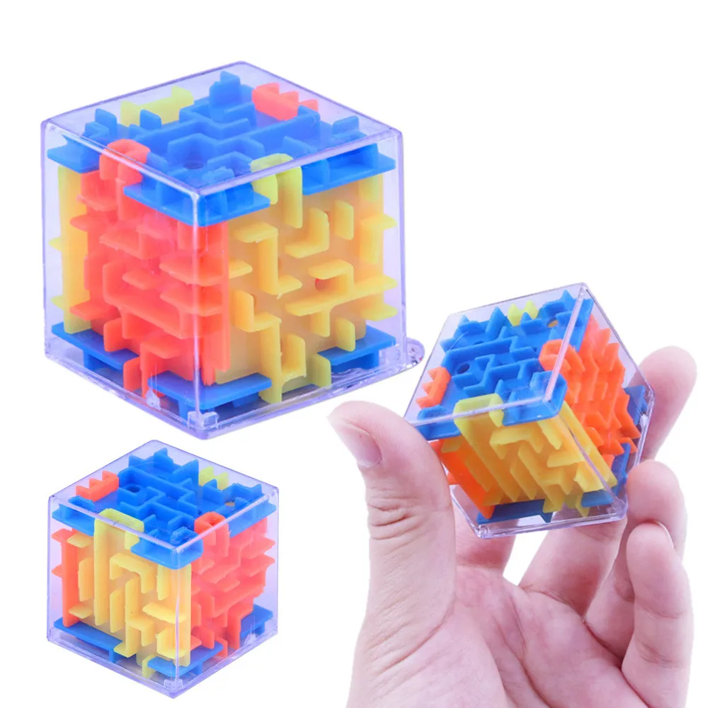 Забавный 3D куб-головоломка лабиринт игрушка ручная игра скоростной лабиринтный