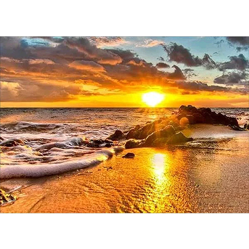 

5D diamond painting landscape sunset seaside sea embroidery cross stitch kit painting mosaic DIY home decoration handmade gifts