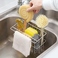 kitchen organizer sink storage rack sponges holder soap drying rack dish cloth towel brush drainer holder basket