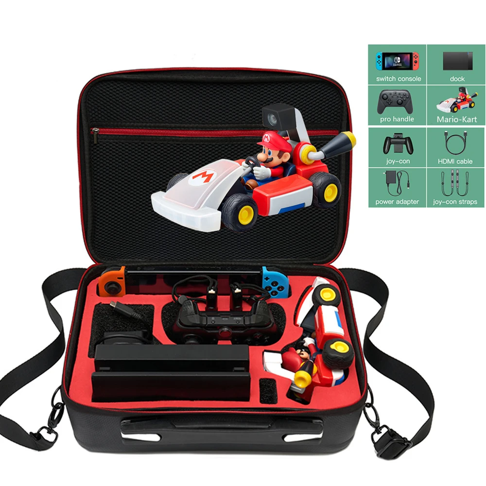 

For Mariocart Live Storage Bag Race Car Bag Case Mount Holder for Nintendo Switch Accessories Hard Case Bag for Super Mario-Cart