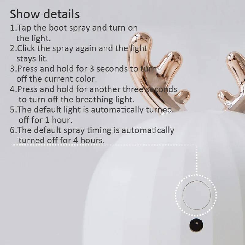 

Usb 7 Color Change Led Desk Night Lamp Light with 220Ml Aroma Diffuser Air humidifier Cool Mist For Baby Home